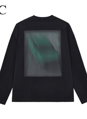 J.C/简裁美式长袖T恤男士重磅330克潮牌纯棉圆领体恤上衣秋季新款