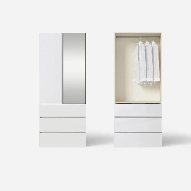 hanssem汉森实木衣柜带镜抽屉柜现代简约落地储物柜新款家用卧室,住宅家具,独立衣柜,淘宝优惠券,粉丝福利购,淘宝优惠卷