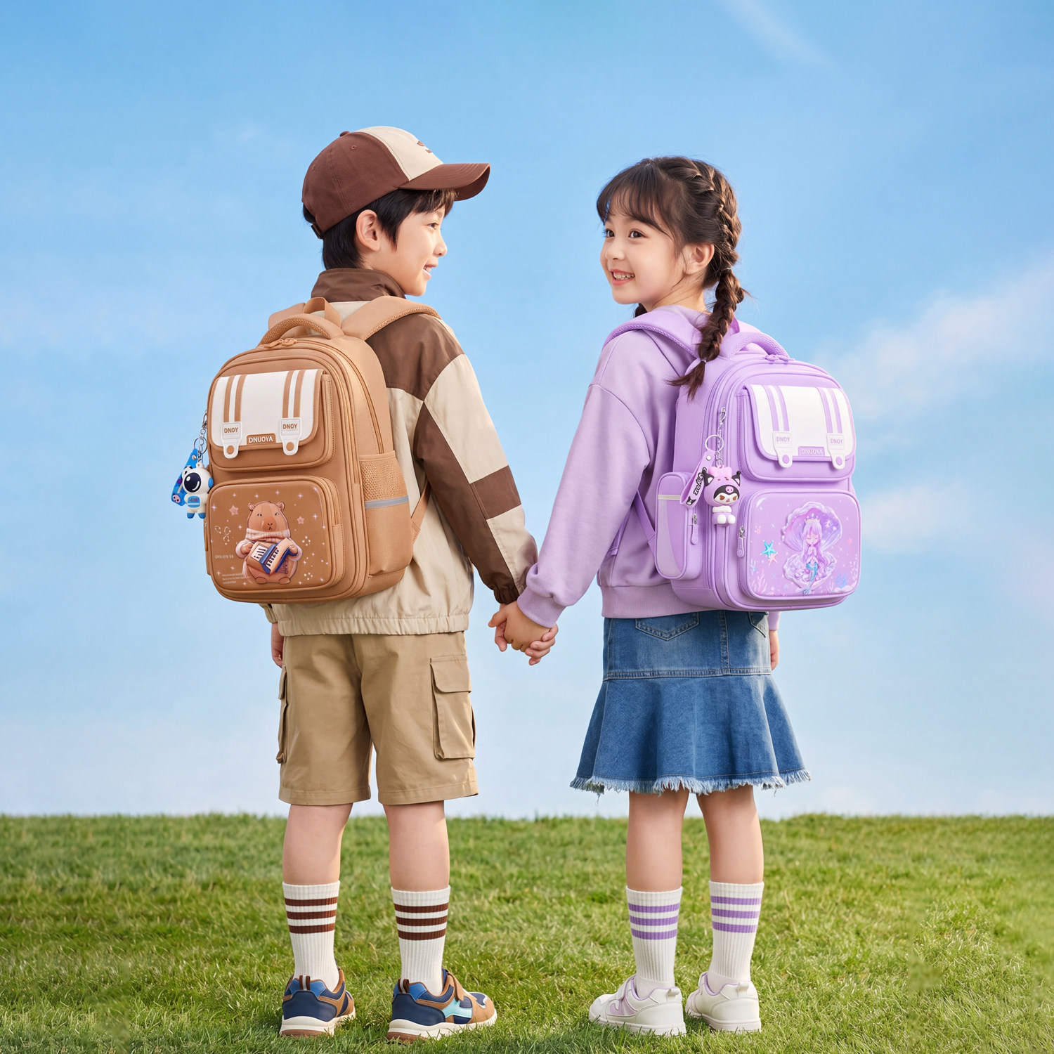 新款小学生减负护脊书包