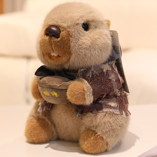 土拨鼠混饭吃玩偶你打我噻公仔