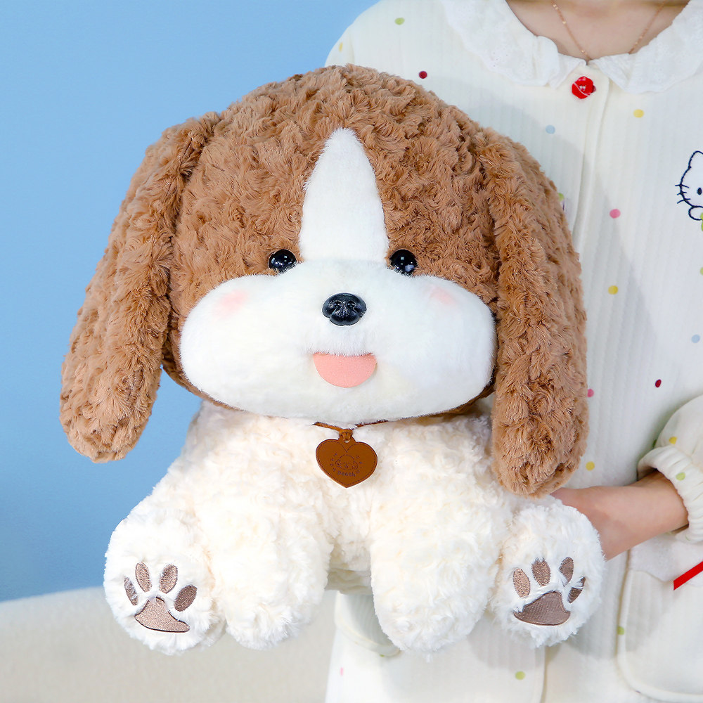 可爱仿真奶芙小狗毛绒玩具公仔安抚陪睡抱枕玩偶送女生日礼物娃娃