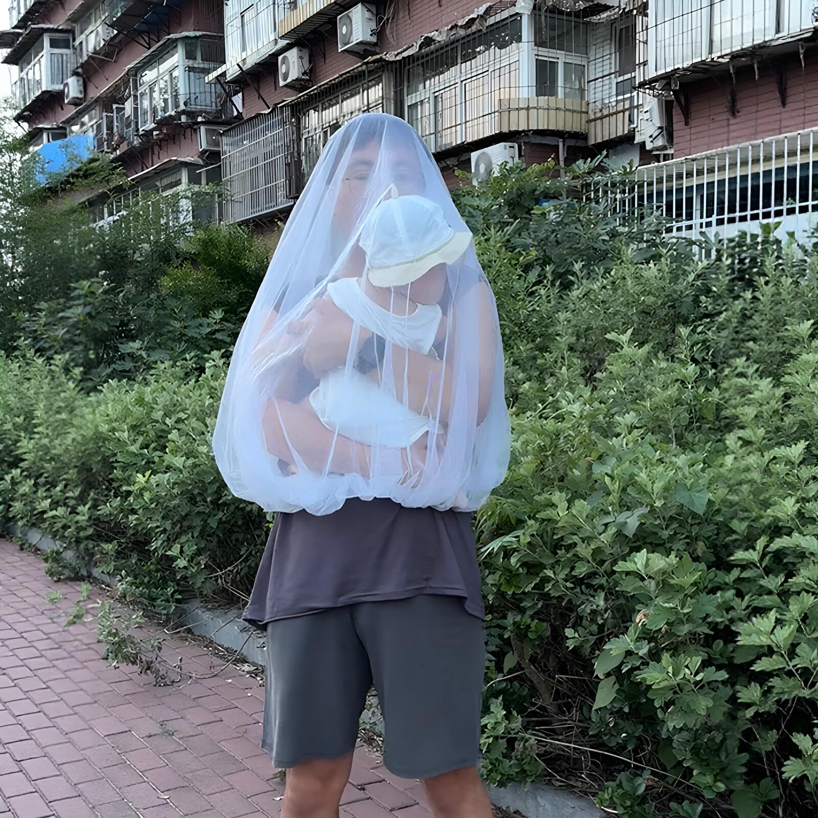 婴儿外出防蚊神器！抱宝宝出门防蚊子罩折叠防蚊头罩夏天户外遛娃