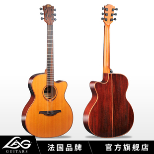 正品 法国LAG单板民谣吉他T118ACE电箱吉他弹唱指弹面单木吉他亮光