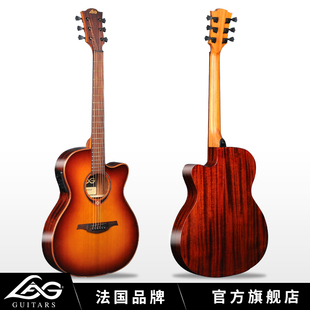 正品 法国LAG单板民谣吉他T118ASCE电箱弹唱指弹薄型面单木吉他