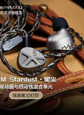 UM Stardust星尘双动圈与四动铁混合单元钛金属3D打印hifi入耳式