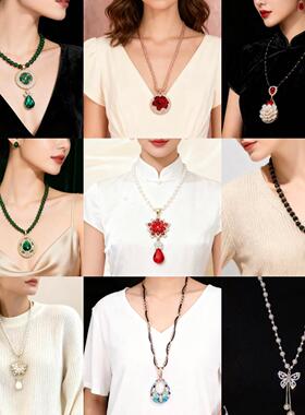 2026年新款冬天配毛衣的项链漂亮独特毛衣链轻奢高级感长款欧美珍