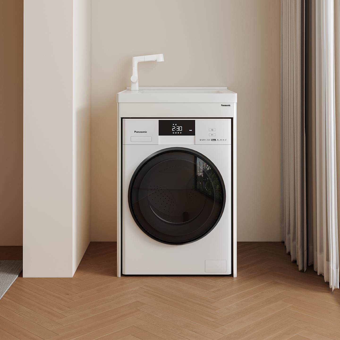 洗衣机台上盆一体柜小户型不锈钢盆柜组合小尺寸洗衣池阳台柜带搓