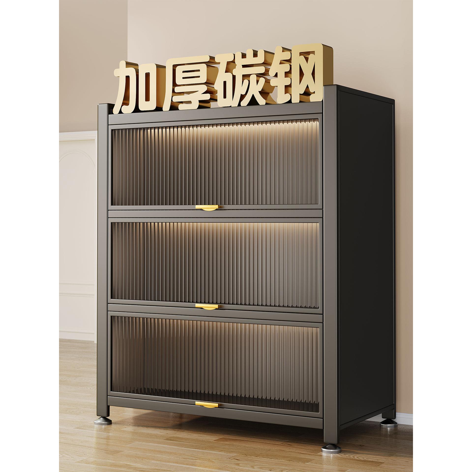 2025新款入门鞋柜门外走廊用带门鞋柜家用门口简易储物柜一体靠墙