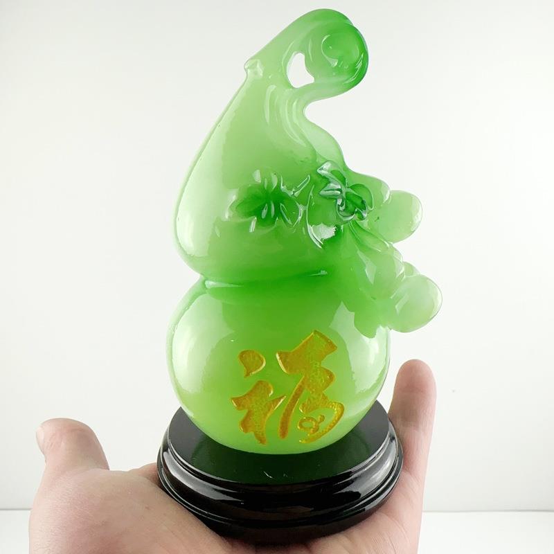 入门玄关摆件飘窗摆件装饰福气满满葫芦摆件中式招财好运办公桌装