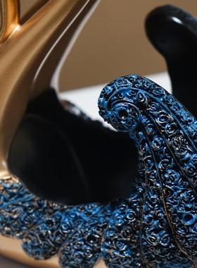 2025新款玄关摆件氛围感摆件创意天鹅红酒托酒架置物架酒柜葡萄酒