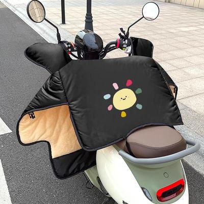 电动车用挡风被新型双面防水挡风被粉色KT猫冬季加绒加厚防风罩可