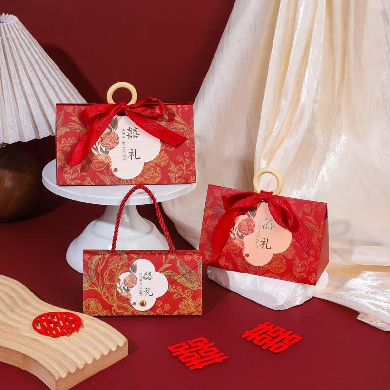 2025年喜糖盒子结婚专用批の发新款高级感创意喜糖袋手提糖果盒空