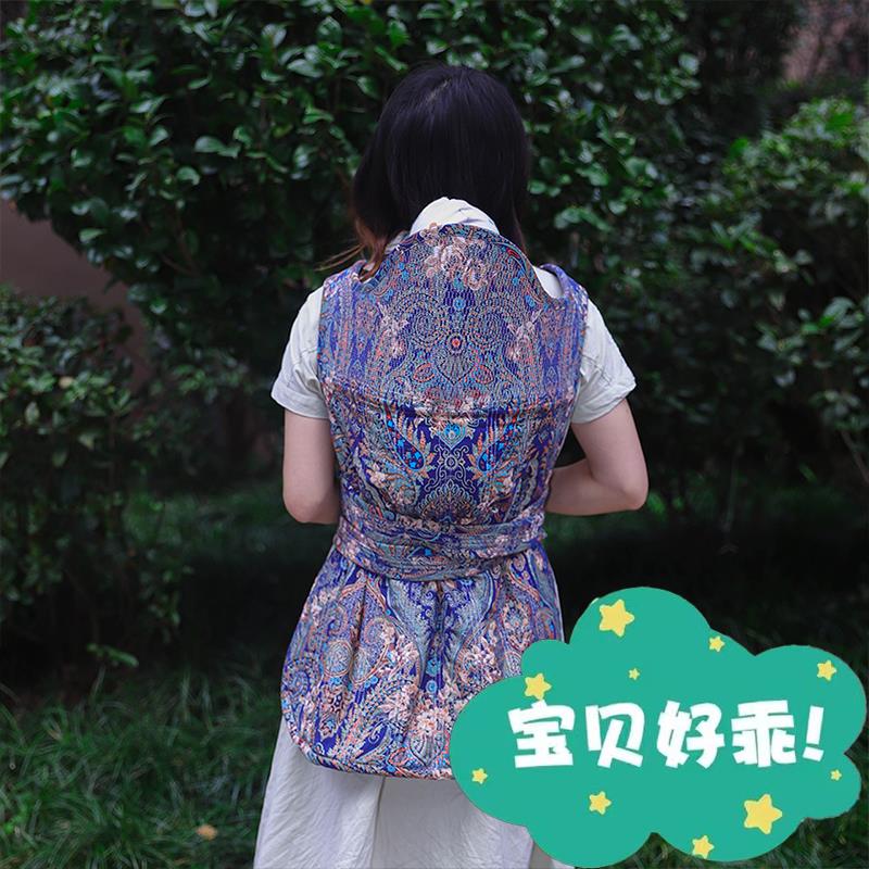 云贵川婴儿背带挡风被传统婴儿背带老式背巾背娃背扇多功能全棉新