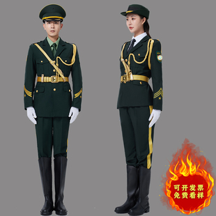 升旗手国旗班仪仗队服装学生升旗仪式护卫队礼服学校国旗队套装绿