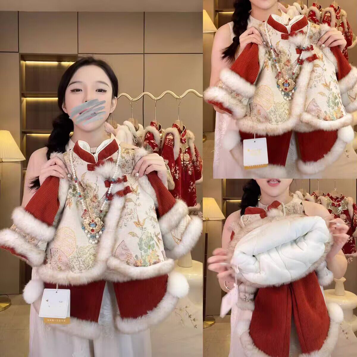 儿童汉服拜年演出男女新中