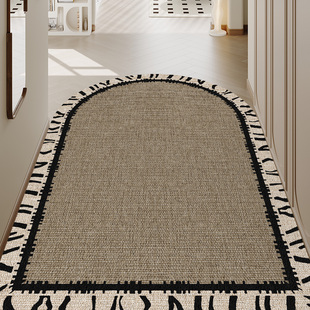 丝圈入户门地垫玄关脚垫耐脏半圆拱形地毯法式 家用门外门口进门垫