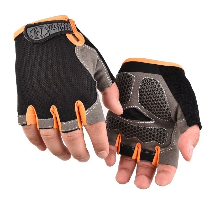 Cycling Gloves Anti Slip Shock Breathable Half Fingerless Gl