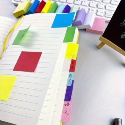 22 Pieces of Mixed Color Sticky Notes, Self-adhesive Design,