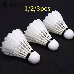 1/3pcs Badminton Balls Shuttlecock White Goose Feather Flyin
