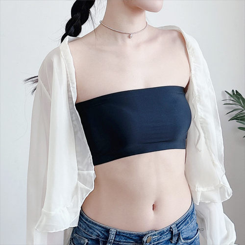 Girl's Strapless One-piece Anti-walking Light Covering Chest