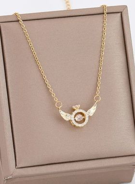 Sweet Beating Heart Series Angel Wings Pendant Necklaces