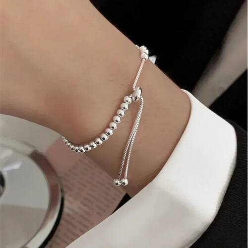 Solid Sterling Silver Metal Bracelets for Women Men