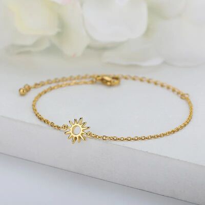 Sun Hollow Bracelets For Women Stainless Steel Hand Chain