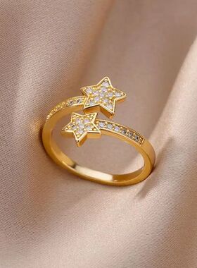 Wedding Aesthetic Jewelry Shiny Zircon Stars Men's and