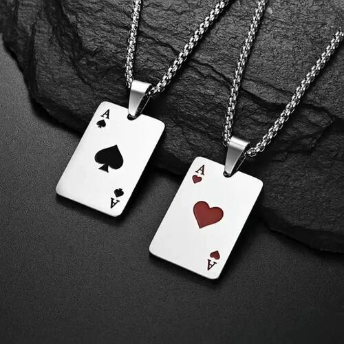 The new 2PCS hip-hop style declaration card Spades heart