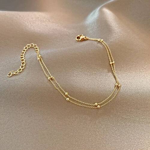 Trendy Double Layers Small Round Beads Bracelet Women's