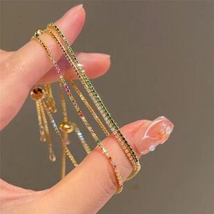 2mm Adjustable Multicolor Tennis Bracelets for Women Ladies