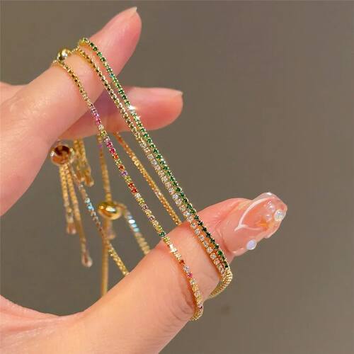 2mm Adjustable Multicolor Tennis Bracelets for Women Ladies