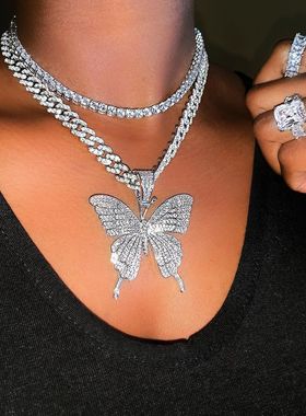 Hain Hip Hop Necklace Rapper Gift Rock for Men Women Jewelry