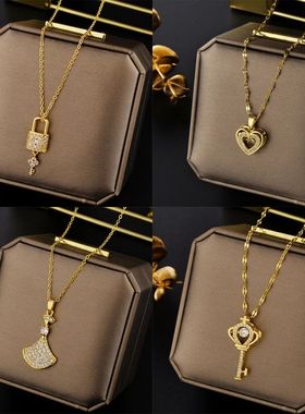 New Light Luxury Zircon Crystal Pendant Necklaces For Women