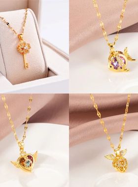 Trendy Sweet Sexy Gold Color Stainless Steel Necklaces For