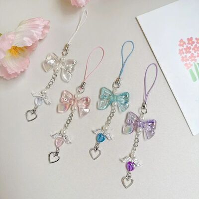 Phone Charm Phone Chain Trendy Pendant Bow Lanyard Mobile