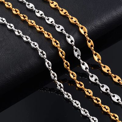 Trending Pig Nose Stainless Steel Necklace Coffee Bean