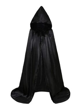 Black Party Cloak for Halloween Dress up Costume Kids Death