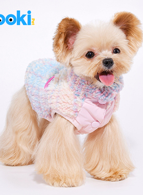 mookipet比熊狗狗衣服冬装约克夏泰迪小型犬棉服宠物小狗加厚马甲