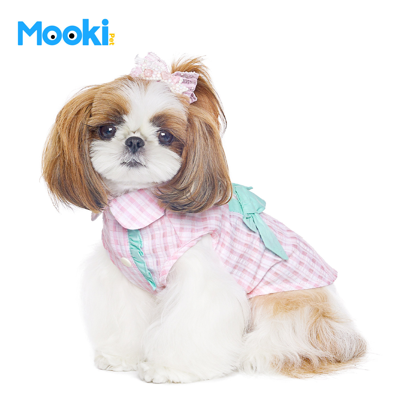 mookipet狗狗夏季薄款衬衫可爱宠物比熊雪纳瑞小型犬无袖背心