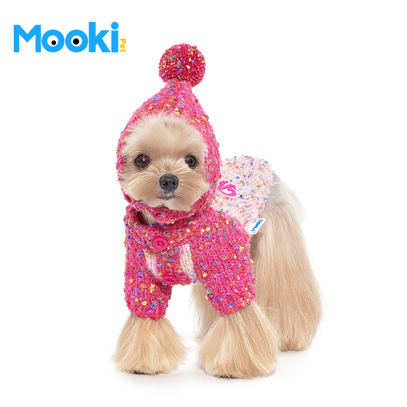 mookipet宠物猫狗狗撞色保暖毛衣