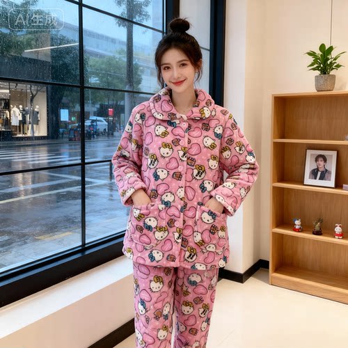 居家服女款2025新款冬天可出门休闲小个子洋气独特别致双面水貂绒