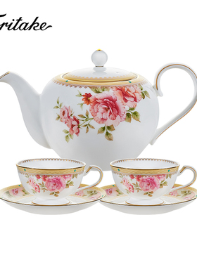 Noritake则武 HERT FORD英伦玫瑰骨瓷英式下午茶茶具套装轻奢