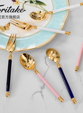 Noritake则武 下午茶高端咖啡勺精致小勺子创意金边勺喝咖啡专用