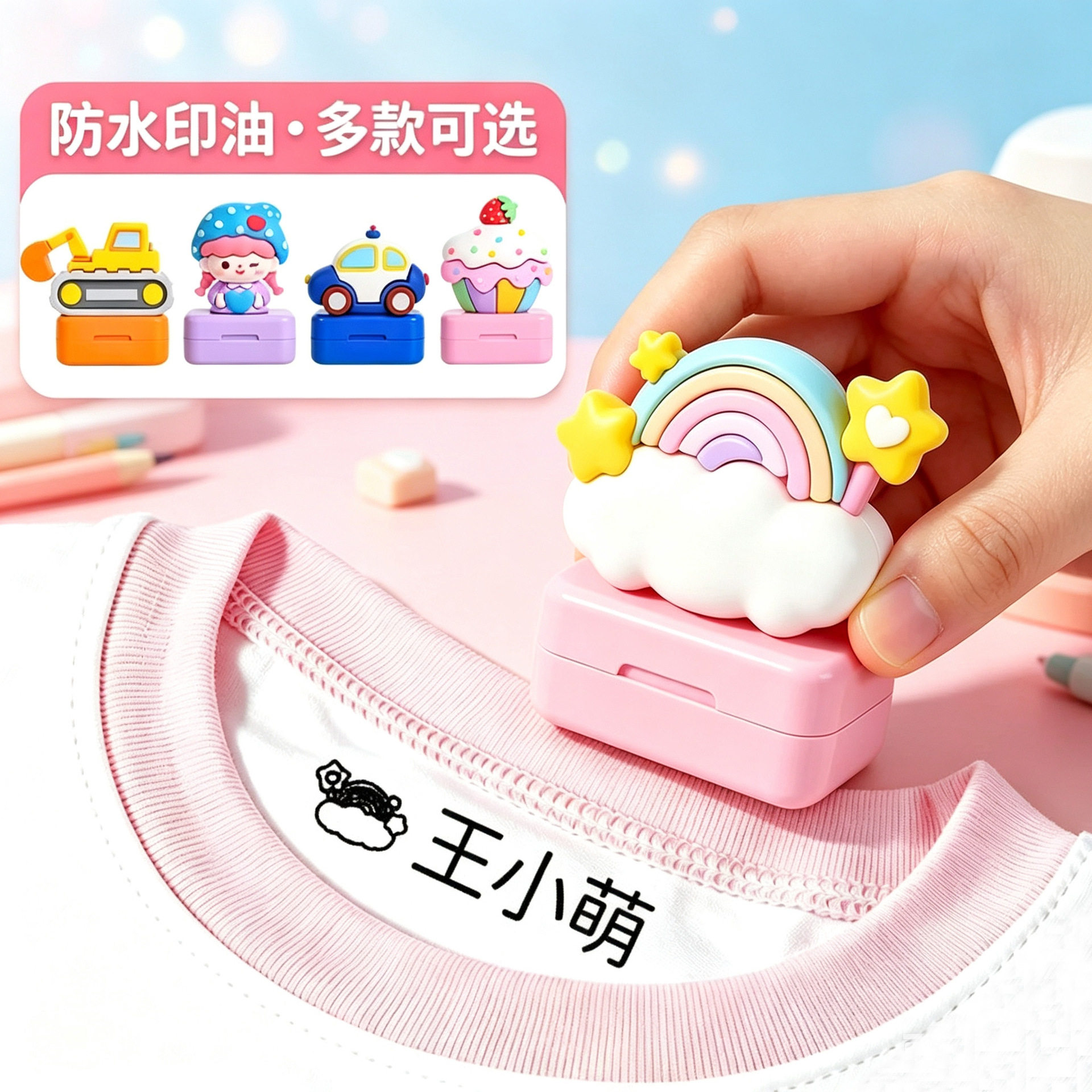 【入园准备】幼儿园儿童卡通可爱入园姓名印章防水不褪色个性印章