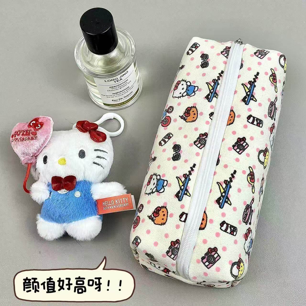 小红书小猫少女笔袋ins风高颜值学生可爱化妆包大容量文具收纳袋