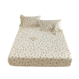 加厚原棉老粗布床笠单件宿舍夏季凉感老式床单被单榻榻米保护套