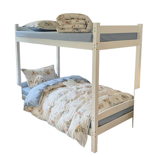 大学生宿舍纯棉床上用品床单人三件套床笠被套寝室床垫被褥全套六