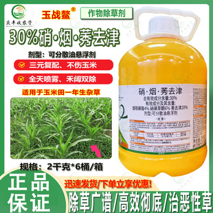 玉战鳌30%硝烟莠去津玉米田苗后除草剂牛筋草 铁苋菜禾阔双除农药