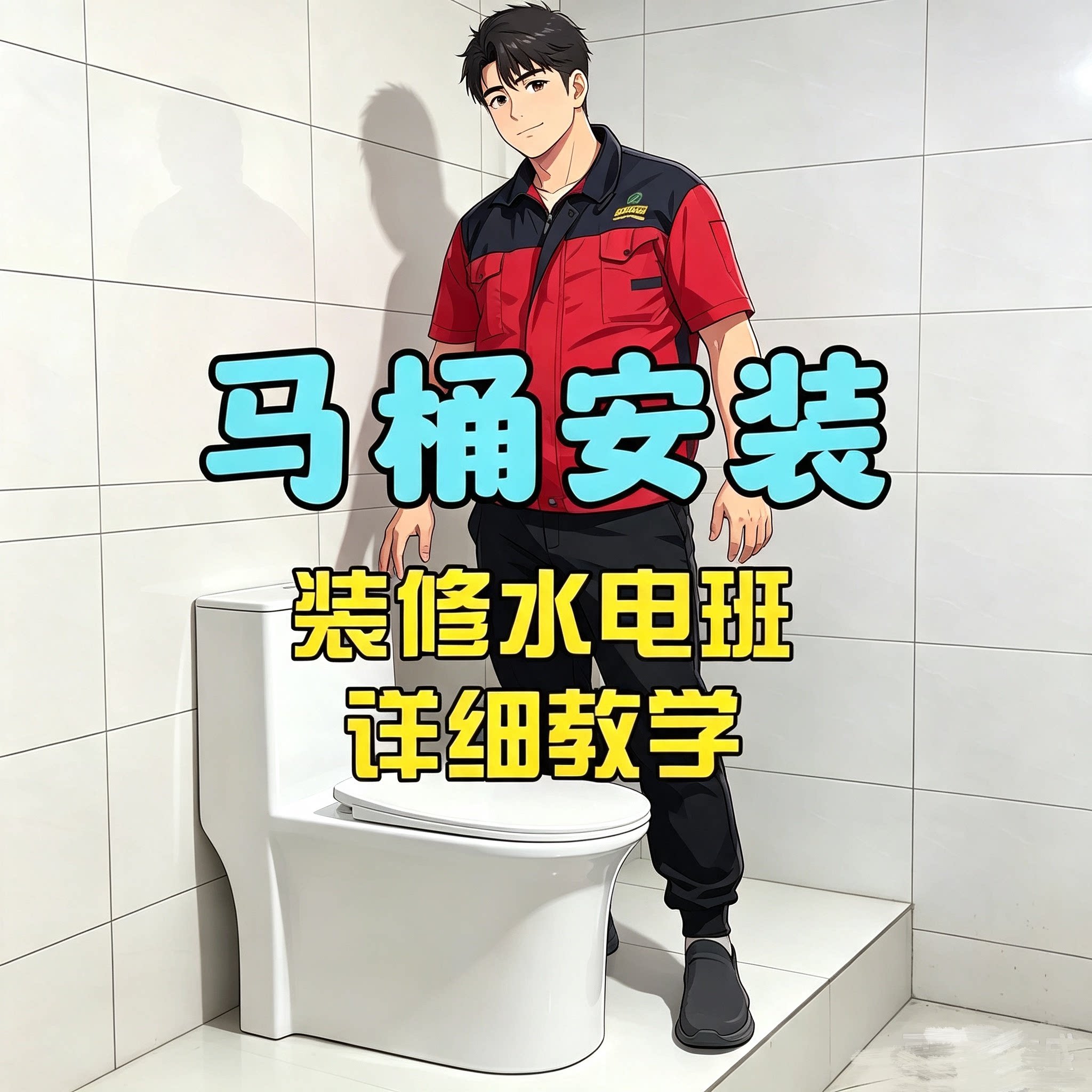 家用马桶安装详细教程装修水电工零基础密封圈防臭施工实操教学